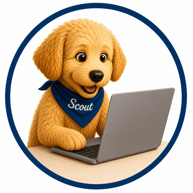 Scout using a computer