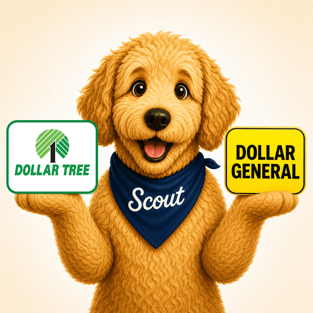Scout comparing Dollar General and Dollar Tree