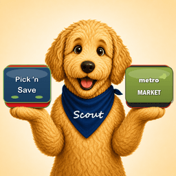 Scout comparing Pick 'n Save and Metro Market