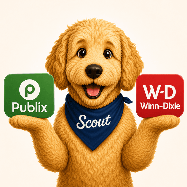 Scout comparing Publix and Winn-Dixie